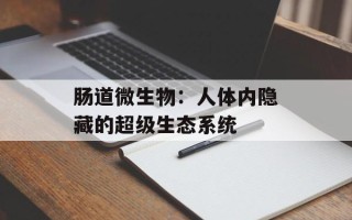 肠道微生物：人体内隐藏的超级生态系统