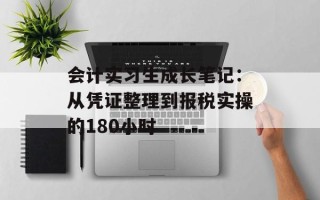 会计实习生成长笔记：从凭证整理到报税实操的180小时