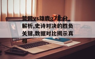 篮网vs雄鹿g7比分解析,史诗对决的胜负关键,数据对比揭示真相