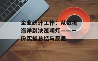 企业统计工作：从数据海洋到决策明灯——一份实操总结与反思
