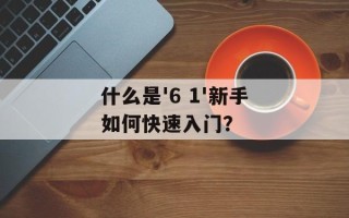 什么是'6 1'新手如何快速入门？