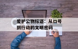 爱护公物标语：从口号到行动的文明密码