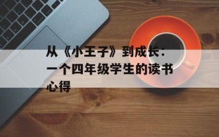 从《小王子》到成长：一个四年级学生的读书心得