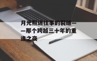 月光照进往事的裂缝——那个跨越三十年的重逢之夜