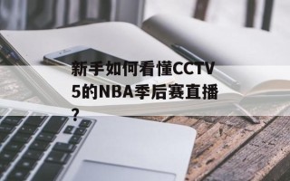 新手如何看懂CCTV5的NBA季后赛直播？