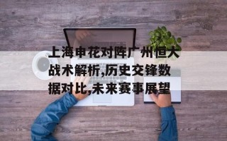上海申花对阵广州恒大战术解析,历史交锋数据对比,未来赛事展望