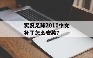 实况足球2010中文补丁怎么安装？